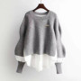 Women's Sweater Popular Autumn Winter Female Lantern Sleeve Tops Fashion Design Solid Color 2025 Loose Casual O-Neck Pullovers