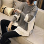 Women's Sweater Popular Autumn Winter Female Lantern Sleeve Tops Fashion Design Solid Color 2025 Loose Casual O-Neck Pullovers