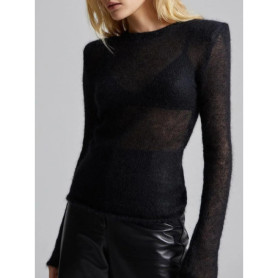 Solid Round Neck Thin Knitted Sweater For Women Fashion Commuting Long Sleeve Pullover 2025 Autumn New Female High Street Jumper