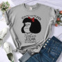 Mafalda tshirt women designer graphic manga Tee girl harajuku comic streetwear clothes
