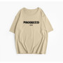 Hirsionsan 100 Cotton Letter Print T Shirt Women 2024 Summer New Basic Vintage Tee Casual Loose Chic O Neck Female Couple Tops