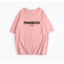 Hirsionsan 100 Cotton Letter Print T Shirt Women 2024 Summer New Basic Vintage Tee Casual Loose Chic O Neck Female Couple Tops