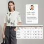 AMII Casual Print Summer T-shirts Women 2025 Short Sleeve Round Neck Flower Straight Shirt Woman Fashion Stretch Tops 12522100