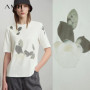 AMII Casual Print Summer T-shirts Women 2025 Short Sleeve Round Neck Flower Straight Shirt Woman Fashion Stretch Tops 12522100
