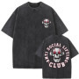 Girls Who Eat Training Club Skeleton Gym Pump Cover T Shirts Washed Vintage Men Women Funny Fitness Casual Oversized T-shirts