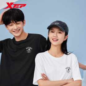 Xtep Knitting For Men And Women Summer Soft Sweat-Absorbing Sweatshirt Trendy Retro Fashion Versatile Tops 876227010236