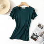 50 Natural silk Women's T Shirts Short Sleeve Crewneck Tee Basic Casual Summer Tops