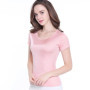 50 Natural silk Women's T Shirts Short Sleeve Crewneck Tee Basic Casual Summer Tops