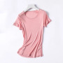 50 Natural silk Women's T Shirts Short Sleeve Crewneck Tee Basic Casual Summer Tops
