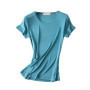 50 Natural silk Women's T Shirts Short Sleeve Crewneck Tee Basic Casual Summer Tops