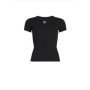 Women's Slim Fit T-Shirt Summer Short Sleeve Round Neck Casual Top Solid Color Retro Embroidery Moon Design Versatile Innerwear