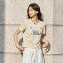 Semir Women Cropped T-Shirt Retro Batik Print Short Sleeve 2025 Summer Edgy Streetwear Top