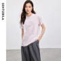 SENTUBILA Cotton Women T-shirt 2026 Spring Casual Loose Fit Fashion Cozy O Neck Short Sleeve Pullovers Female Clothes 152T59293