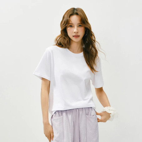 Semir Casual Tshirt Men 2026 Spring Cotton Solid Inner Layer Print Casual O neck Tshirts Basic Tops