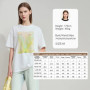 AMII Minimalist Top Women 2025 New Summer Print Short Sleeve Round Neck Loose Shirts Female Versatile Casual Ladies Top 12522102