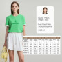 Amii Minimalist Casual Women T-shirt 2025 Summer Short Sleeve O Neck Straight Letters Color Contrast Embroidery Tops 12522098