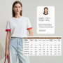 Amii Minimalist Casual Women T-shirt 2025 Summer Short Sleeve O Neck Straight Letters Color Contrast Embroidery Tops 12522098