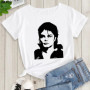 Summer women's Tshirt King Of Pop Michael Jackson print Female T shirt Harajuku casual Short Sleeve white top woman Rock T-shirt