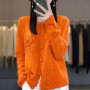 Women's 100 Pure Cashmere Cardigan round Neck Hand-Embroidered Crochet Loose Lazy Sweater Knitted Coat for Fall Winter