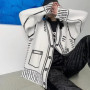 Print Graffiti Unique Cardigan Women Loose V-neck Long Sleeve Luxury Knitted Female Cardigans Coat Y2k 2024 Winter cardigan
