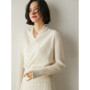 Women's 100 Cashmere Sweater Crossover Collar Pullover Office Lady Basic Grace Cashmere Knitwear Autumn Winter Tops
