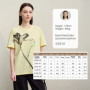 Amii Women's T-Shirt 2026 Summer New Cool Feeling Cotton Round Neck Tee Shirt Ink Art Print Loose Fit Short Sleeve Tops 12622149