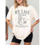 Custom Last Rodeo Bachelorette Shirt Cowgirl Bachelorette Party Shirt for Bride Funny Unisex Top Daily Trendy Party Streetwear