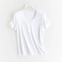 High-end New 10 Silk & Mercerized Cotton Women T-shirt Luxury Tee Short Sleeve Silky Feeling Summer Wear 2025 Tops V / O-neck