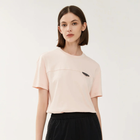 K1241W Summer Short Sleeved T Shirts Women's Clothing 100 Pure Pima Cotton Tshirt Tops for Ladies T-ShirtClothes