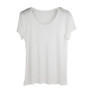 SuyaDream Woman Silk T shirt Knitted Real Silk Short Sleeved O neck Solid Basic Tee Simple Summer Top Black White