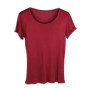SuyaDream Woman Silk T shirt Knitted Real Silk Short Sleeved O neck Solid Basic Tee Simple Summer Top Black White