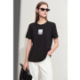 Amii Minimalism 2025 T-shirt For Women Spring New O-Neck Casual Cotton Embroidery Basics Short Sleeve Fashion Tops Lady 12422080