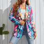 Fashion New Print Blazer Women's Vintage Letter Irregular Jacket High Street Elegant Women's Jacket Women Clothing