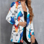 Fashion New Print Blazer Women's Vintage Letter Irregular Jacket High Street Elegant Women's Jacket Women Clothing