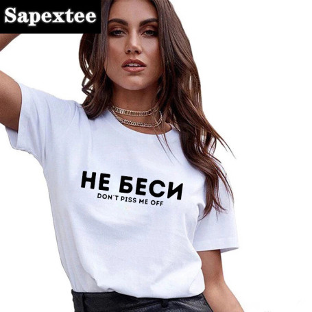 Women Base O-neck Tshirt White Tee Summer T-shirt Casual Top Shirt Femme Letters Short Sleeve Funny Girls Tshirt XXXL