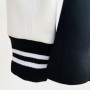 HIGH STREET New Fashion 2026 Classic Varsity Jacket Women's Lion Buttons Double Breasted Leather Sleeve Patchwork Blazer