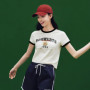 Semir Short Sleeve T-Shirt Women Short Style Color Blocking 2025 New Style Slim Fit Summer Outfit