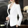 Pockets Button Skinny Notched Thin Spring Summer Solid Color Blazers Formal Office Lady Elegant Fashion Casual Women's Clothing