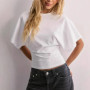 2026 Fashion Summer Simple Matching T-shirt Round Neck Pullover Tops Short Sleeve Waist Slim Solid Loose Casual Women's Cothing