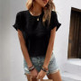 Solid Casual Loose Blouses For Women Fashion 2025 Summer Vintage Women's Oversized Shirts And Blouses Elegant Youth Female Tops