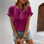 Solid Casual Loose Blouses For Women Fashion 2025 Summer Vintage Women's Oversized Shirts And Blouses Elegant Youth Female Tops