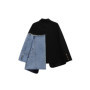 Women Vintage Fashion Blazer Denim Patchwork Jackets 2022 Autumn Winter Irregular Coat Women Long Sleeve Loose Korean Outerwear