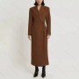 Fashion Elegant Single Button Women Long Blazer Female Daily Coat Formal Ankle Length Dress jaqueta feminina