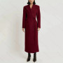 Fashion Elegant Single Button Women Long Blazer Female Daily Coat Formal Ankle Length Dress jaqueta feminina