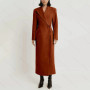 Fashion Elegant Single Button Women Long Blazer Female Daily Coat Formal Ankle Length Dress jaqueta feminina