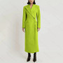 Fashion Elegant Single Button Women Long Blazer Female Daily Coat Formal Ankle Length Dress jaqueta feminina