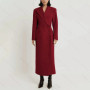 Fashion Elegant Single Button Women Long Blazer Female Daily Coat Formal Ankle Length Dress jaqueta feminina