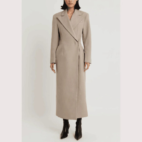 Fashion Elegant Single Button Women Long Blazer Female Daily Coat Formal Ankle Length Dress jaqueta feminina