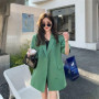Korean Fashion Summer Women Oversized Short Sleeves Blazer Jacket Coats Cardigans Thin Tops Buttons Office Lady New Suit Coats