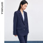 SENTUBILA Solid Blazers for Woman 2026 Autumn Notch Lapel Single-breasted Two-button Straight Loose Fit Tailored Coat 153XC8811X